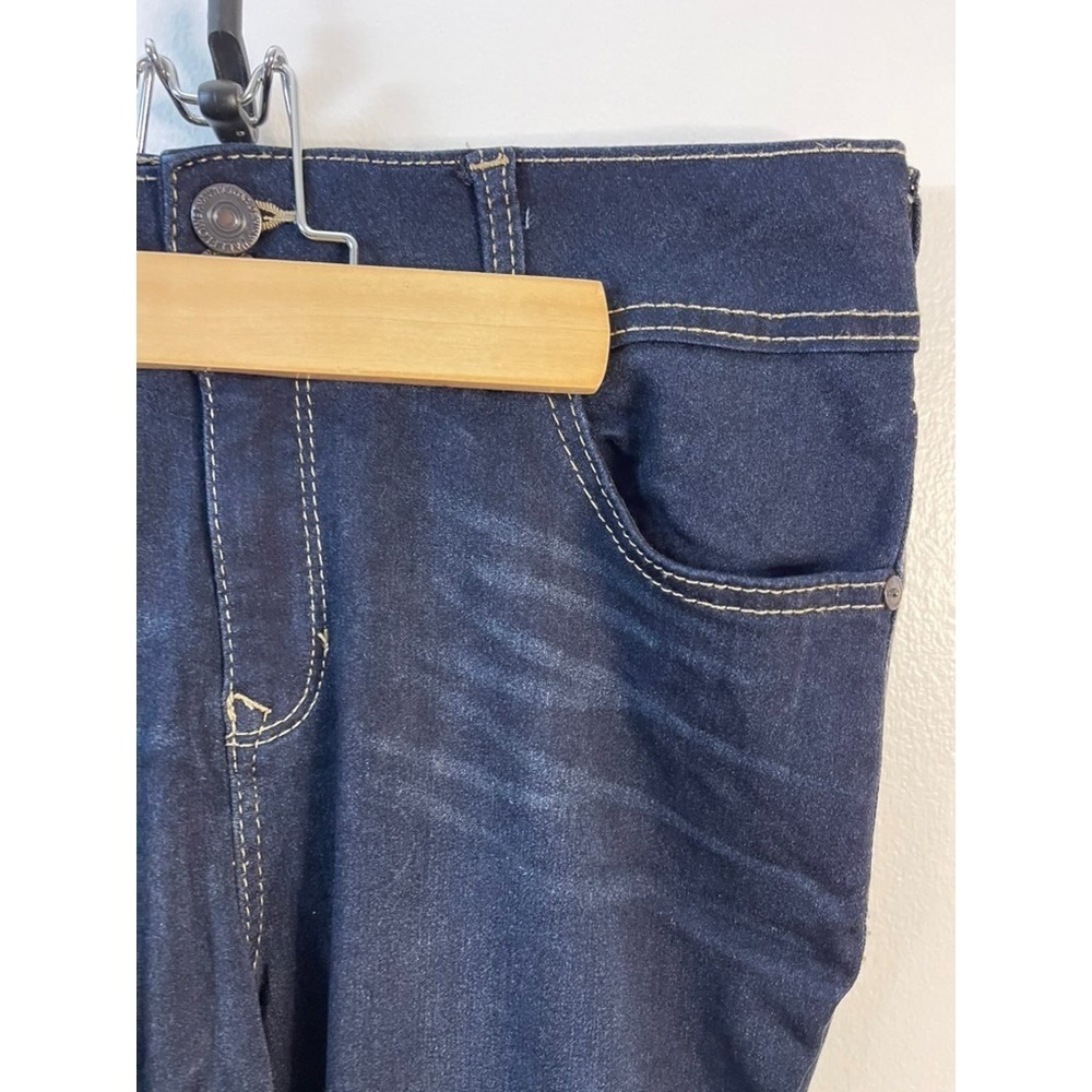 WallFlower Womens Dark Indigo Stretch Denim Jeans Size 15 WFI10250M Whiskered - Picture 2 of 6